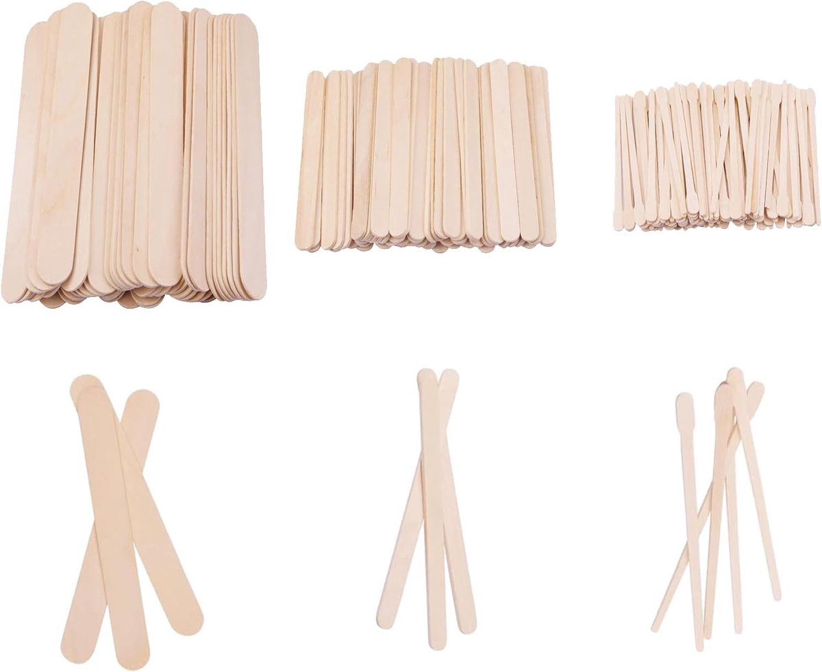 SnelShoppen - Houten Spatel Waxing - 200 Stuks - Houten Spatels voor Haarverwijdering - 3