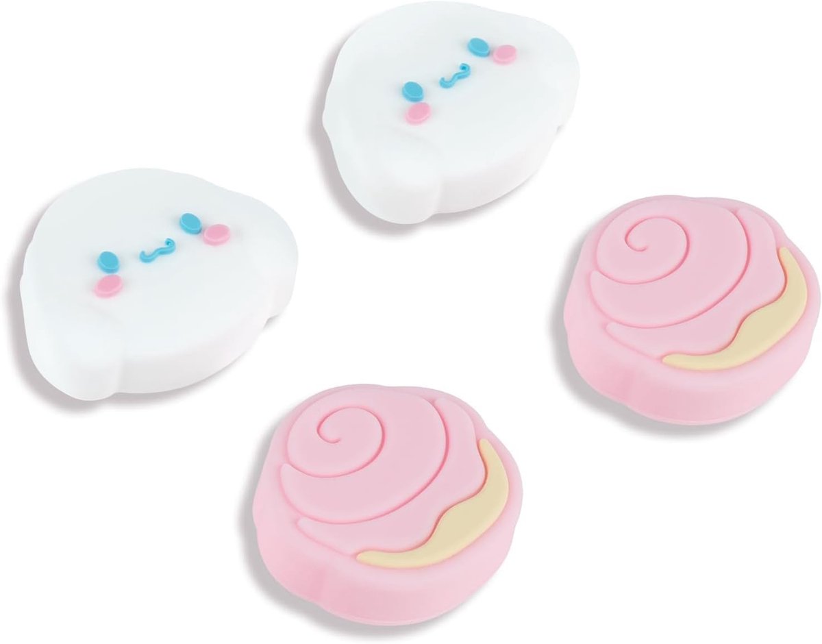 SnelShoppen - 4 Pack Switch Joy Con Thumb Grip Caps - Soft Silicone Joystick Covers - Kawaii Ruler Caps voor Switch/OLED/Lite - Perfect voor Gamers
