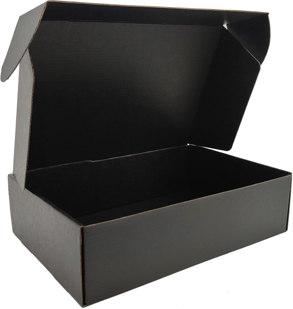 SnelShoppen - Medium Mailing Boxes 300x230x100mm, Zwarte Verzenddozen van Karton, Perfect voor Verzenden, Verpakken & Cadeaus (20 Stuks)