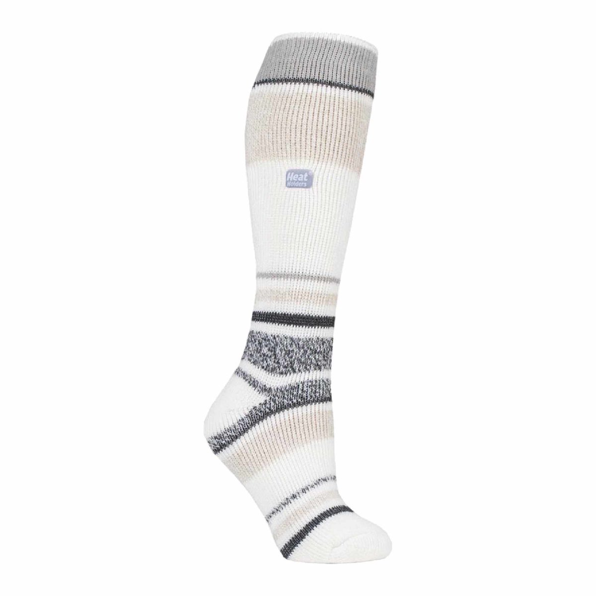Heat Holders Dames kniehoge thermo skisokken Creme