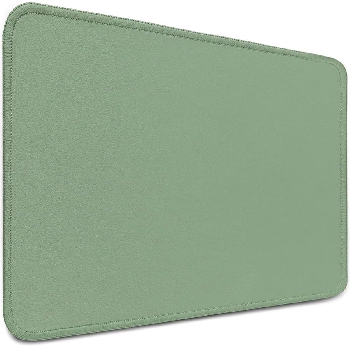 SnelShoppen - Mouse Pad 28x20cm - Mousepad met Gestikte Randen - Antislip Muismat in Saliegroen - Geschikt voor Alle Muistypes - Duurzaam en Glad oppe