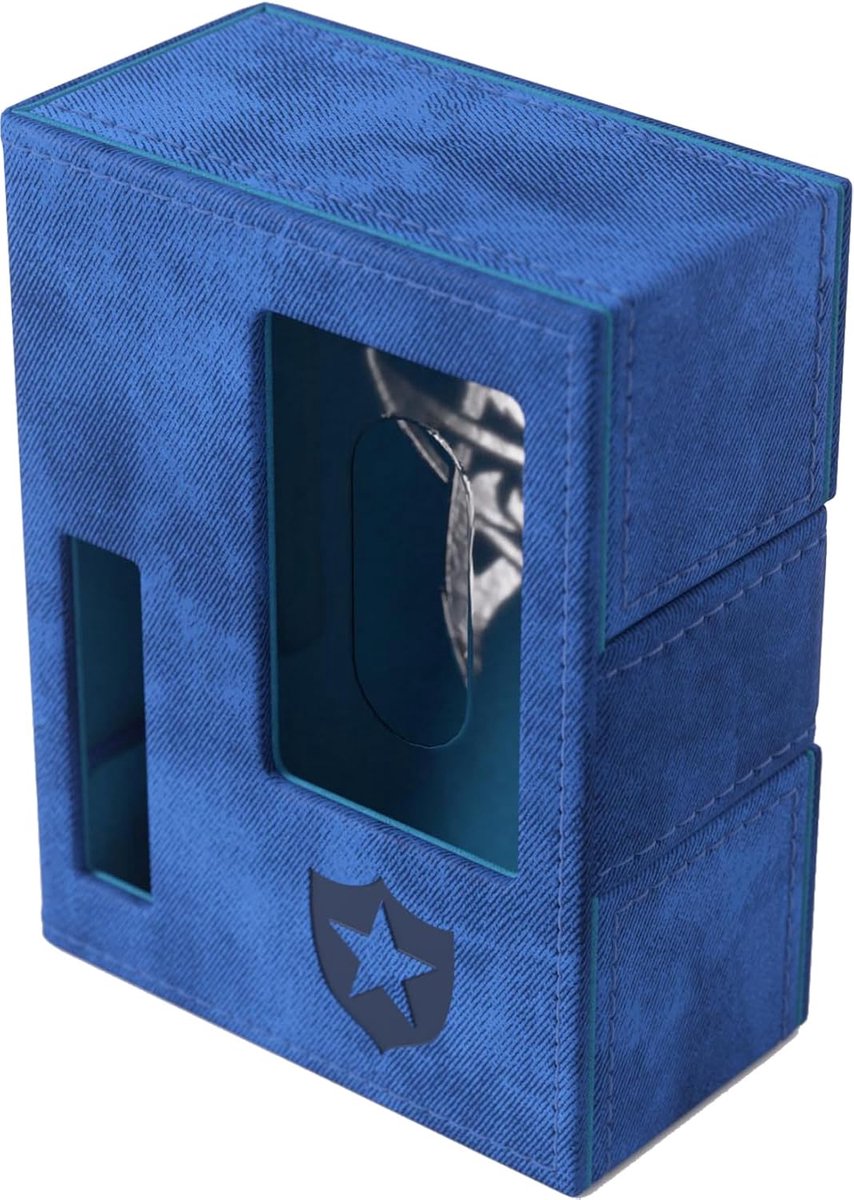 SnelShoppen - Premium Arkham Horror Investigator Deck Tome Guardian - Blauwe Opbergdoos voor Onderzoekskaarten, Inclusief Kaartbeschermers, Unieke Ont