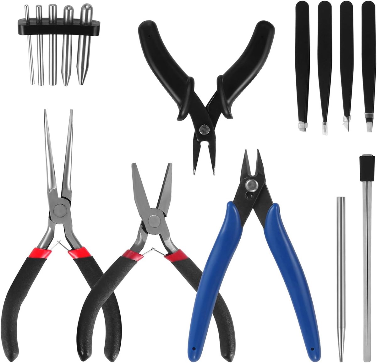 SnelShoppen - 15pcs Metaal Puzzel Gereedschap Set, Modelbouw Kits, Buitenkant Bending Hulpmiddelen, RVS, Voor Model Maken en Fixatie