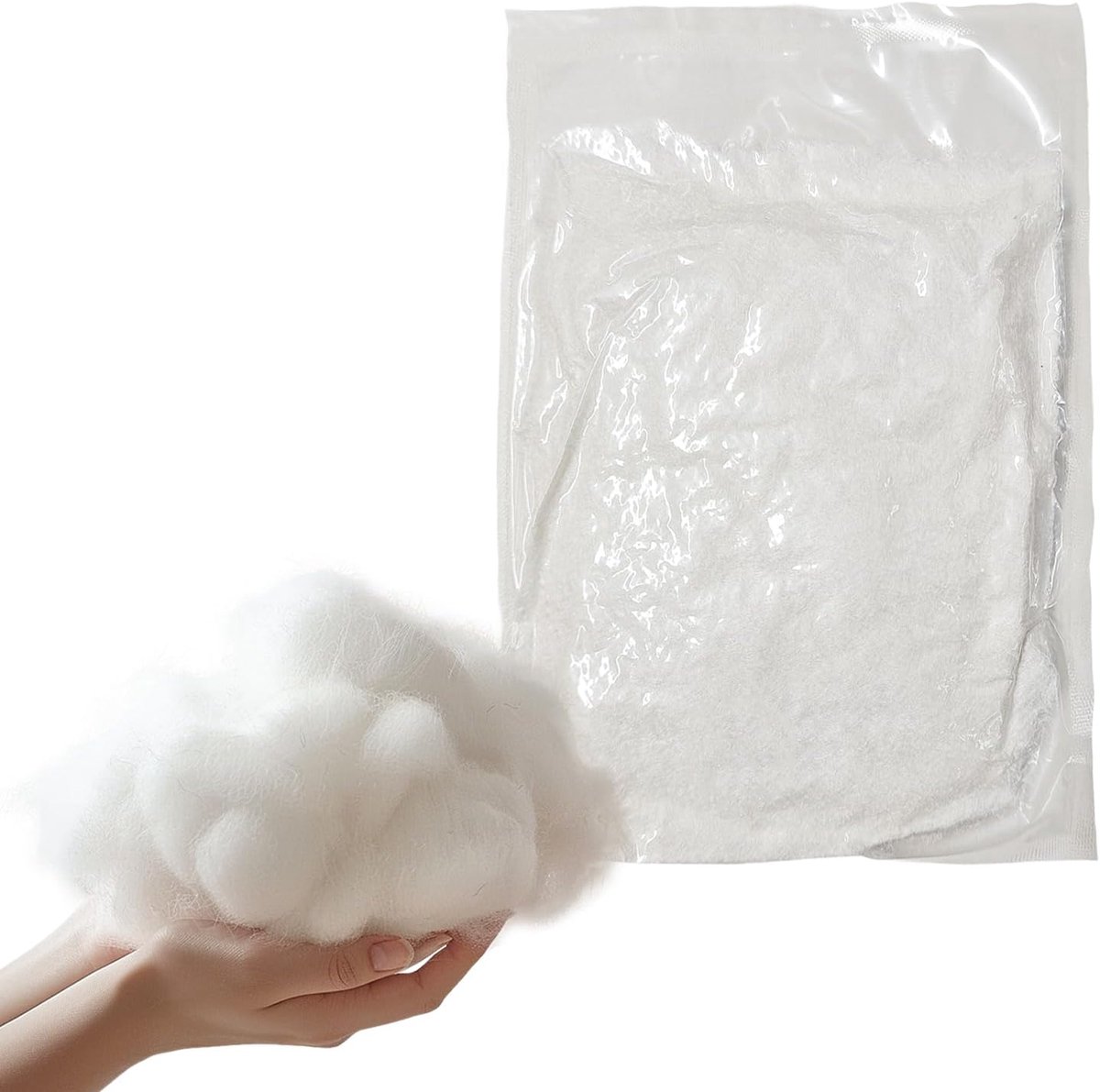 SnelShoppen - 50g Polyester Fiberfill Voor Knuffeldieren, Kussens en Creatief Handwerk, Zachte en Lichte Vulling, Perfect Voor Feestjes en Hobbyprojec