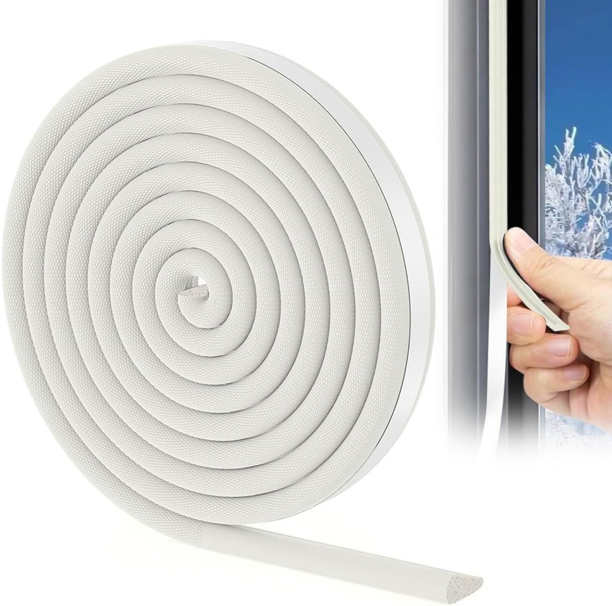 SnelShoppen - 3m Wedge Weather Seal Strip voor Deuren en Ramen, Zelfklevende Foam Anti-Collisietape, Geluidsisolatie en Waterdicht voor Garage en Schu