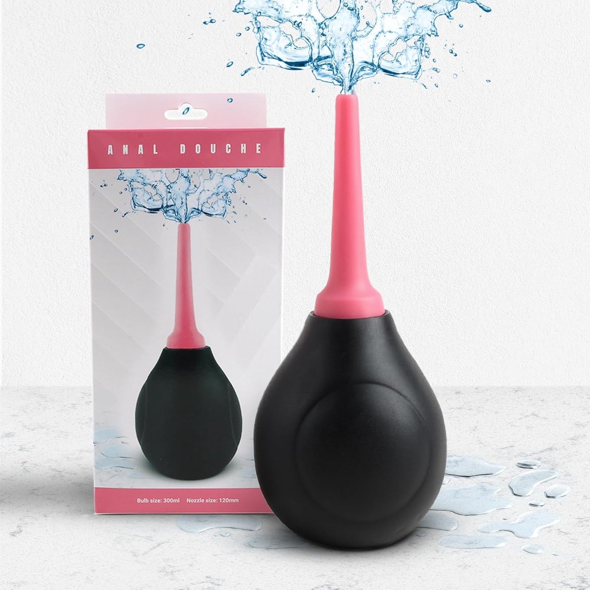 SnelShoppen - Enema Ball Pump Set 310ML - Pink Intieme Douche met Flexibele Silicone Monden, Anti-Reflux, Hygiënische Bowel Cleaning, Perfect voor Thu