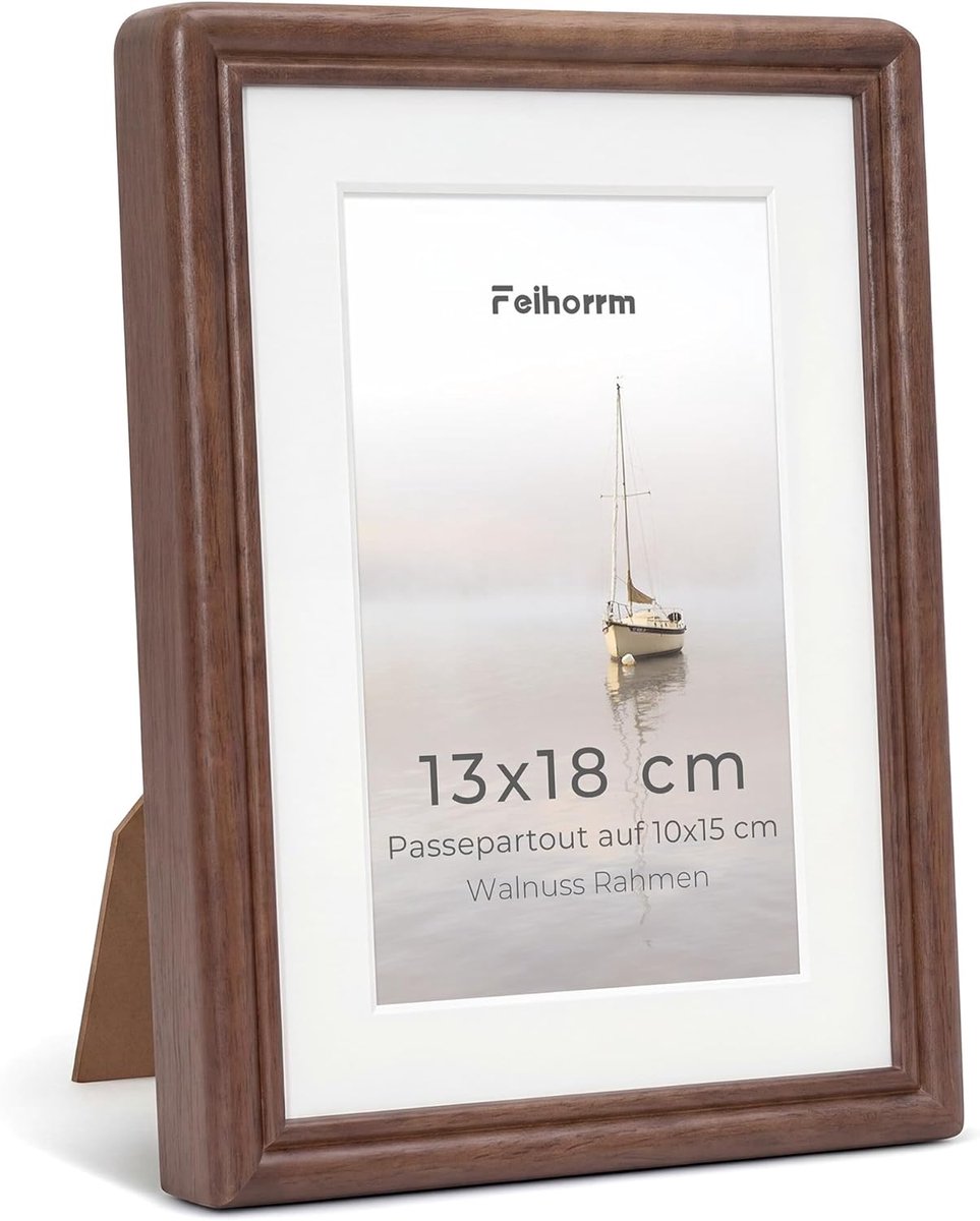 Fotolijst Walnoot - Houten lijst - Foto's Tonen - Massief Hout - 13x18 cm - Walnoot