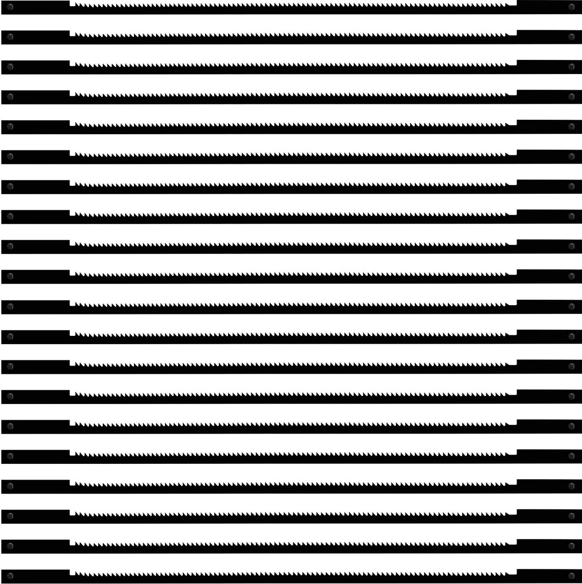 SnelShoppen - 20 Stuks Scroll Zaag Bladen Set, 24 Tanden Carbon Staal, Geperforeerde Scroll Zaag Bladen voor Hout, Plastic, Schuim, Zacht Metaal