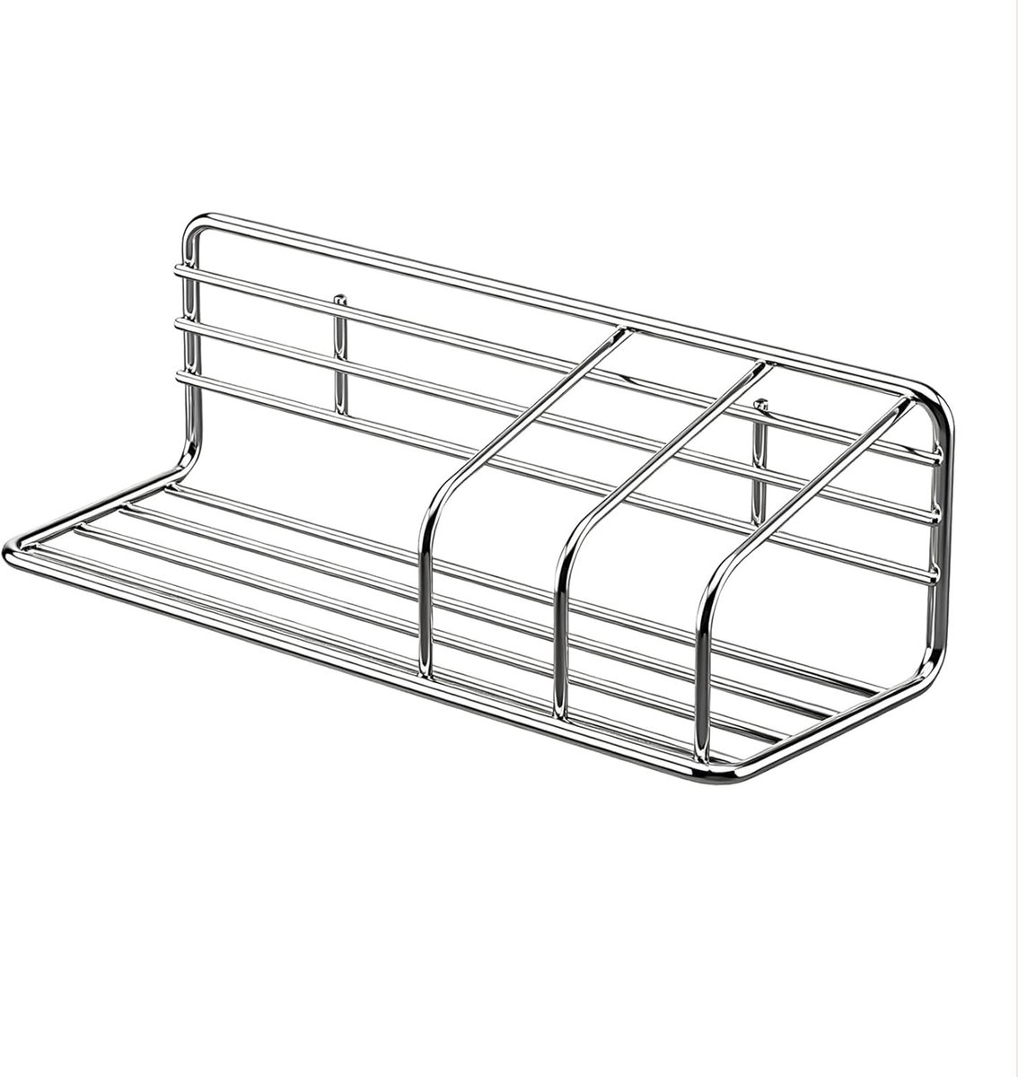 SnelShoppen - Sponshouder voor Gootsteen, Keuken en Badkamer, Roestvrij Staal, Zonder Boren, Hangend, 2-in-1 Organizer voor Sponzen, Schuurspons en Ta