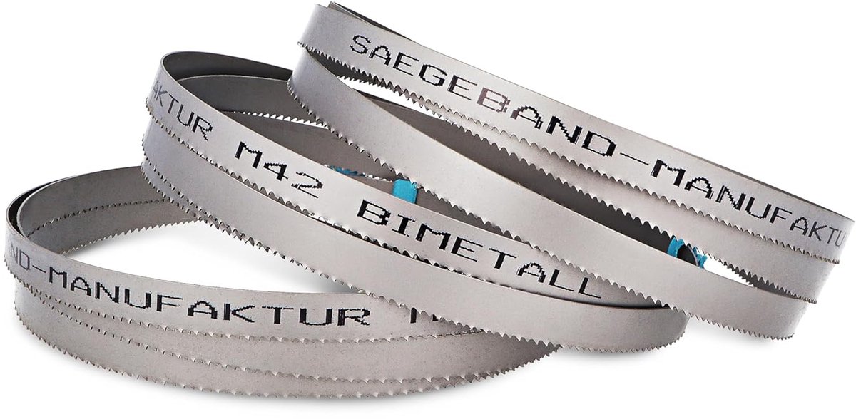 SnelShoppen - Pack van 3 Premium M42 HSS Bimetalen Zaagband 1140 x 13 x 0.65 mm met 8/12 Tanden per Inch - Bandsaw Blade voor Metaal, Staal, Aluminium
