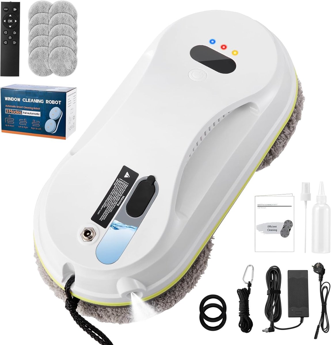 SnelShoppen - Windscreen Wiper Robot met Sprayfunctie, 5600 Pa Ramenreiniger Robot, Intelligente Navigatie, 3 Reinigingsmodi voor Ramen, Spiegels en T