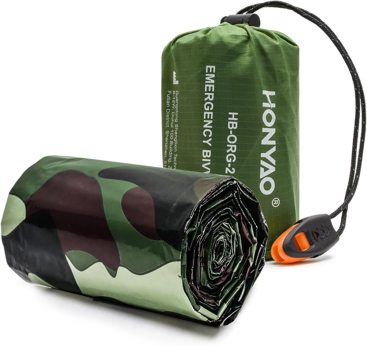 SnelShoppen - Survival Slaapzak met Signaalfluit, Herbruikbare Nooddeken, Lichtgewicht en Isolerend, Perfect voor Outdoor, Camping en Hiking