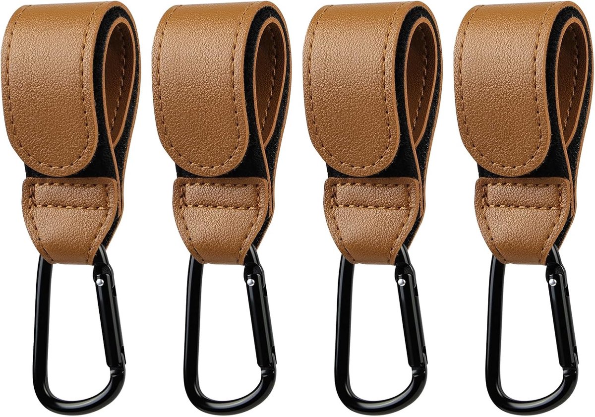 SnelShoppen - URAQT Grote Buggy Clips 4 Stuks Stevige Pram Haak Universale Pram Carabiner Upgrade voor het Hangen van Tassen, Luiertas, Winkelmandje