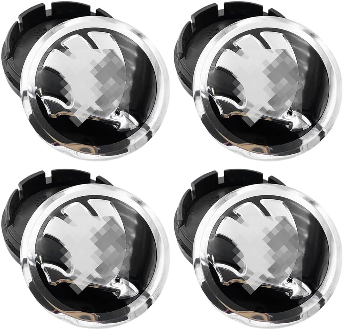 SnelShoppen - Wieldoppen 56 mm, Wielnaafdoppen, Stofdicht, Winddicht, Roestbestendig, Aluminium en ABS, 4 Stuks, Duurzaam en Krasbestendig voor Auto