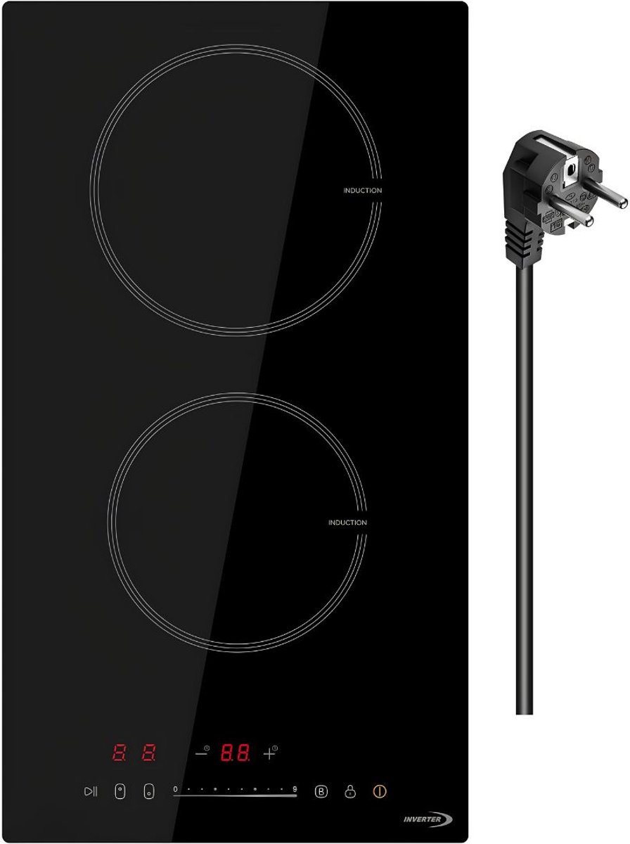 JCP® Inbouw Inductiekookplaat - Inductiekookplaat - Inductiekookplaat met Boosterfunctie - Zwart - 29cm x 52cm x 6cm
