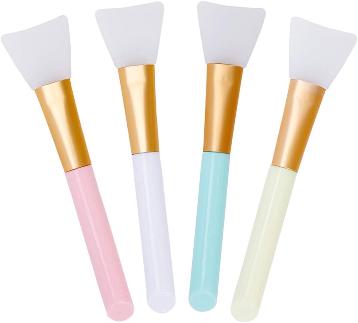 SnelShoppen - Face Mask Brush Silicone - Professionele Applicator Penselen voor Gezichts- en Oogmaskers, 4 Stuks, Geschikt voor DIY Huidsverzorging, H