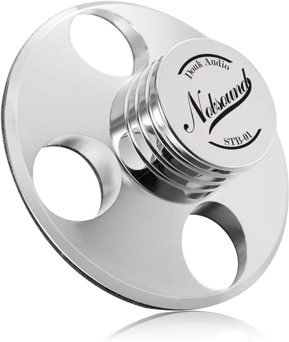 SnelShoppen - Metal stabilizer voor platenspelers, Hi-Fi audio, zilver, verbetert geluid, vermindert resonantie, ideaal voor muziekliefhebbers