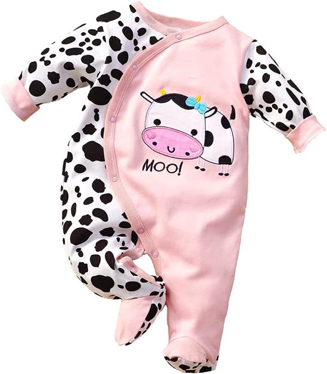 SnelShoppen - Baby Romper Meisje Lange Mouwen, Cartoon Katoenen Baby Kleding, Unisex Baby Outfit Set voor Nieuwgeboren, Schattige Bodysuits 3-6 Maande