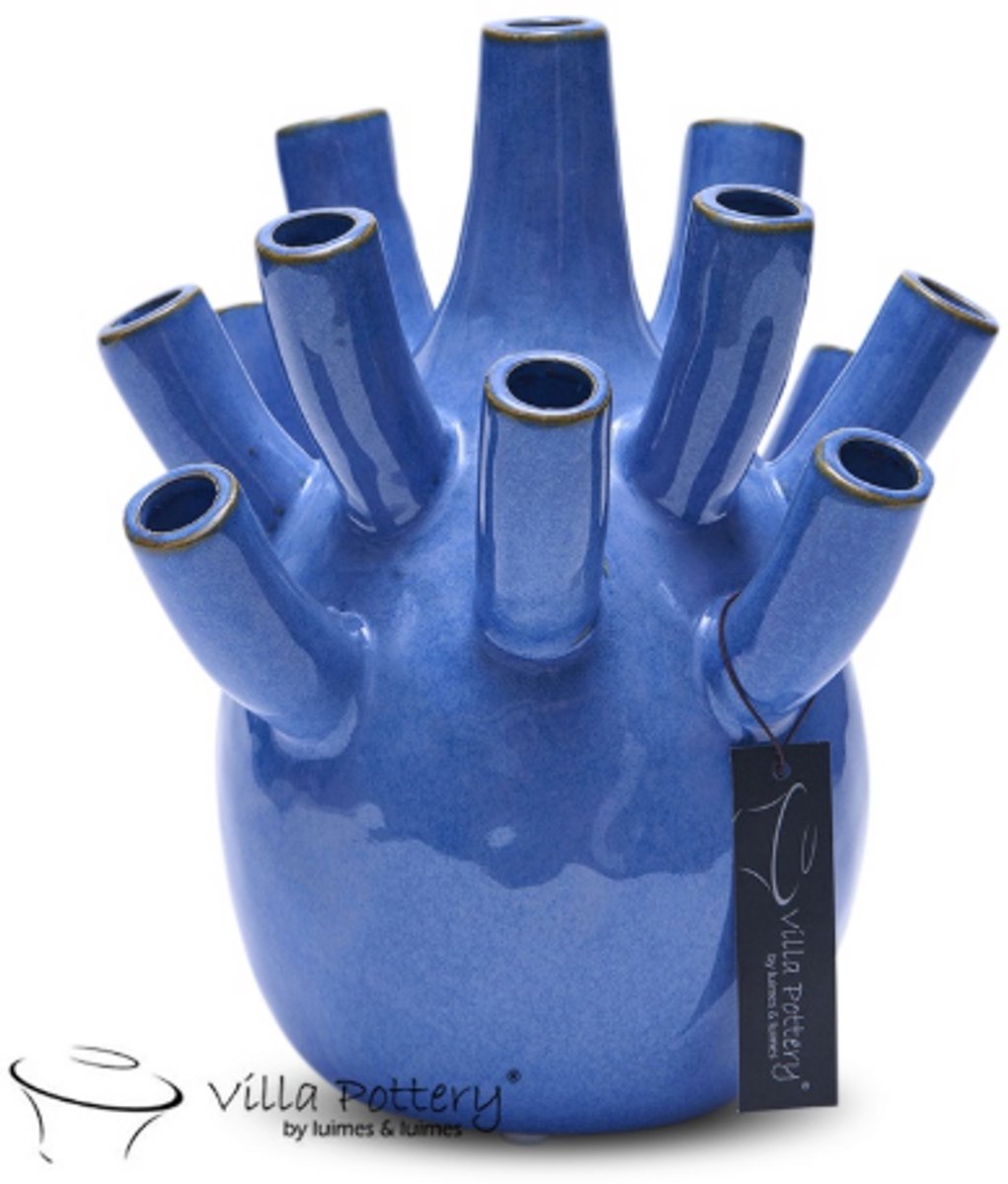 Vaas - Villa Pottery - Woondecoratie - Keramiek - Decoratie - Voorjaarscollectie - Waterdicht - Pinokkio 1_3 Blue