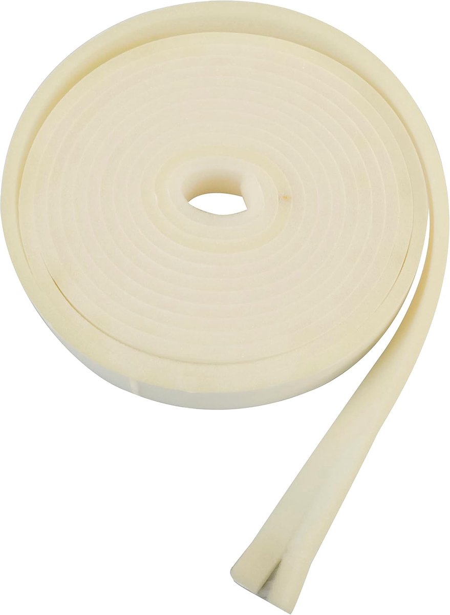 Thijox - Zelfklevende Schuimrubberen Tochtstrip voor Deuren en Ramen - 2x5m - 15x6mm - Wit - Isolerende Tape tegen Tocht en Geluid - Ideaal voor Thuis