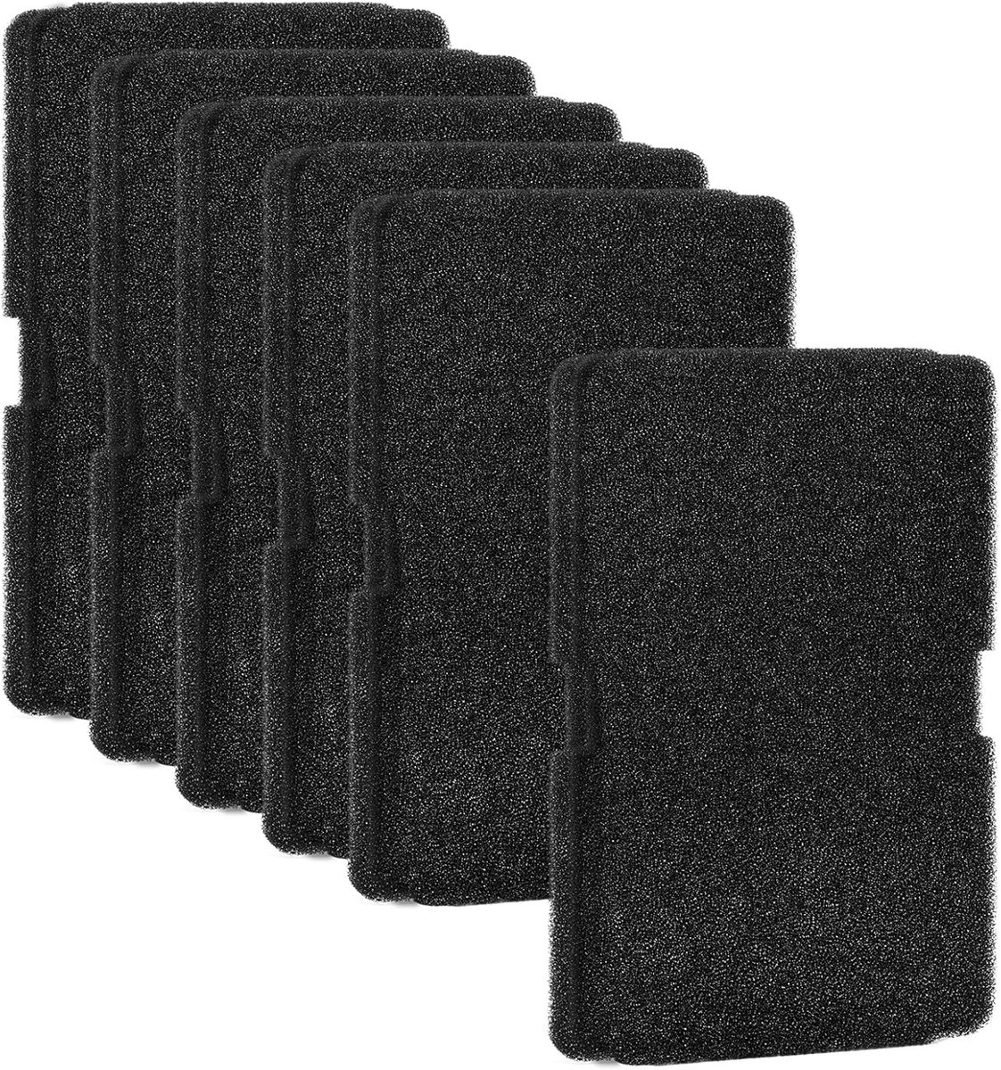 SnelShoppen - Set van 6 Drogerfilters voor Warmtepompdroger - Vervangingsfilters Schuimstoffilter Filtersponsfilter 240 x 155 x 10 mm - Geschikt voor