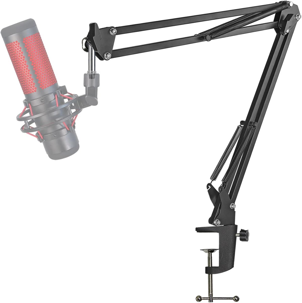 SnelShoppen - HyperX QuadCast Boom Arm/Stand - Professionele Microfoonstandaard voor Podcasters, Verstelbare Hoogte, Stevige Constructie, Geschikt voo