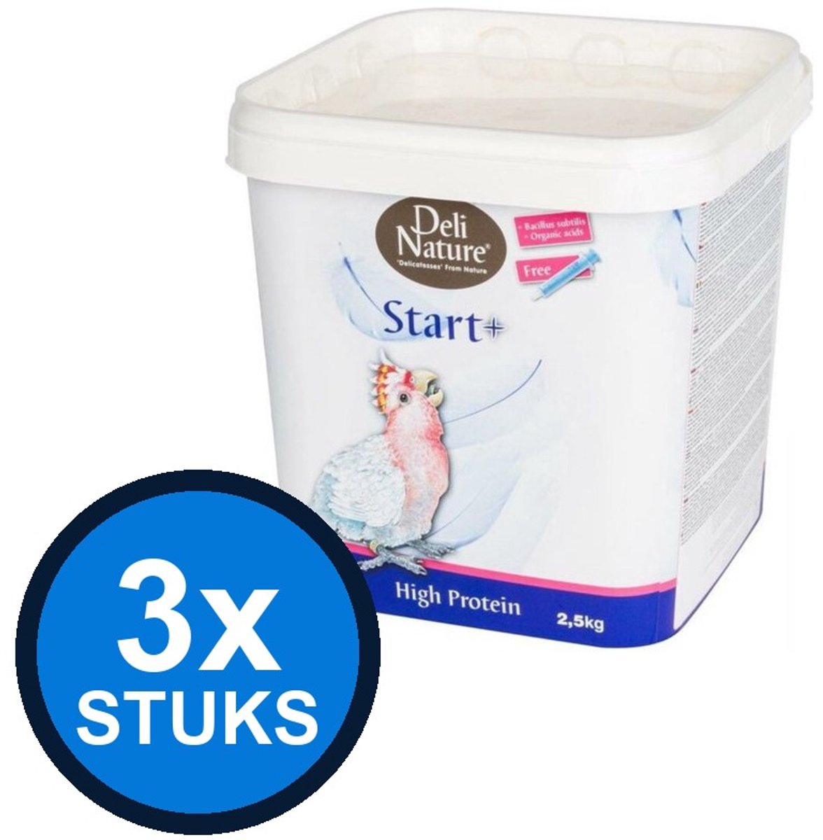 3x Deli Nature - Start+ high protein - Vogelvoer - 2.5 kg