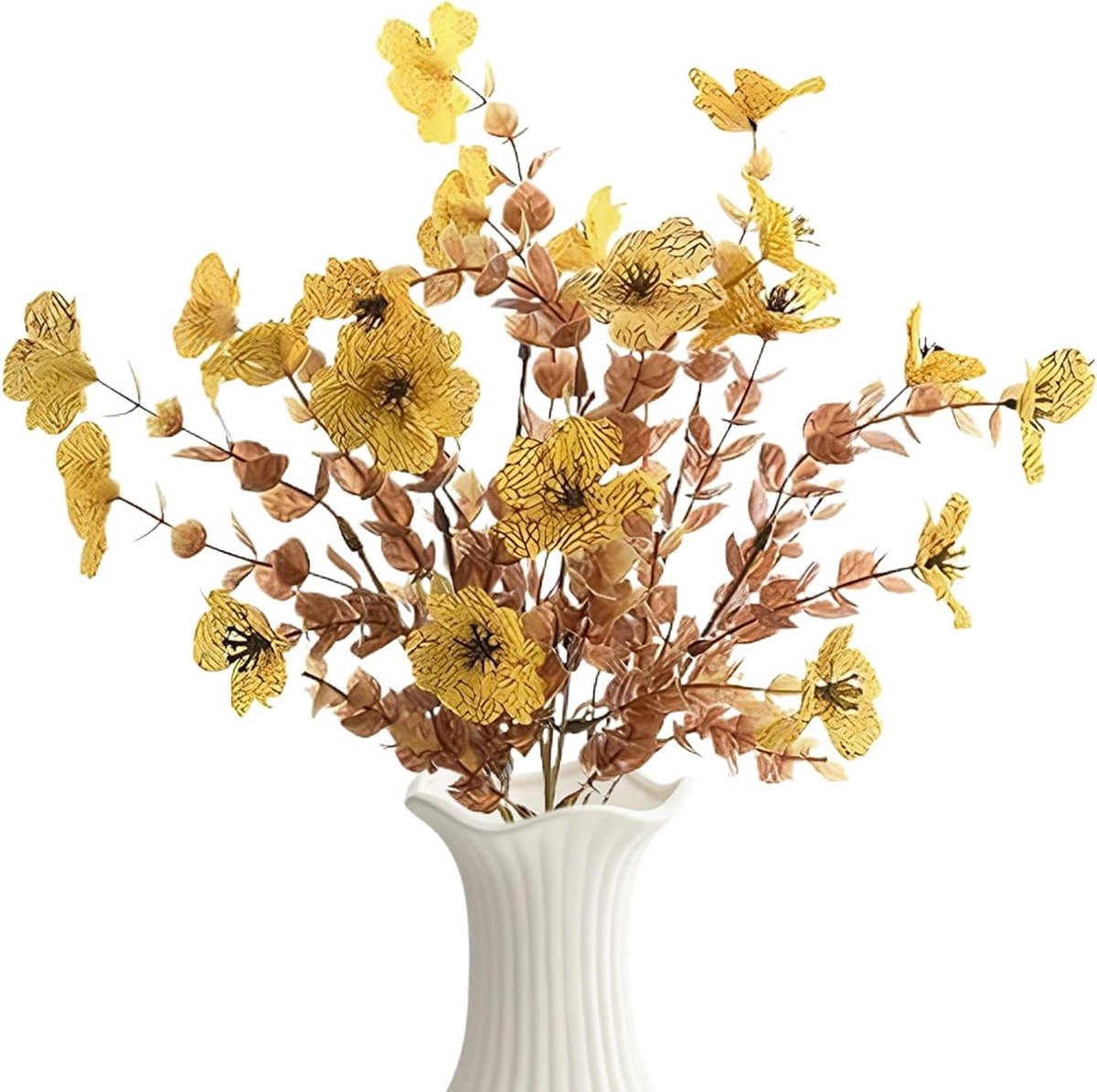 Gedroogde Bloemstukken - Kunstdecoratie Boeket - Huis Versieren - Onderhoudsvrij Elegant - 31x16 cm - Stijl A