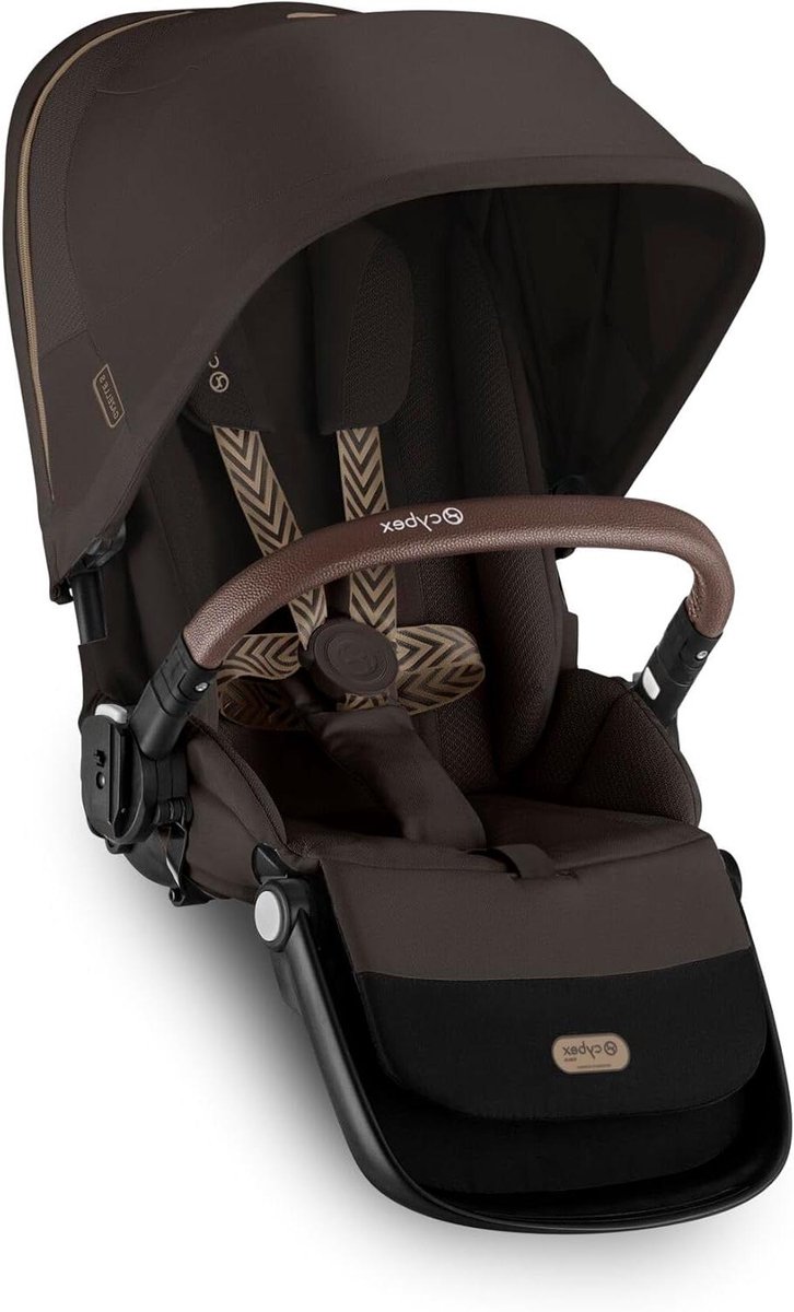 Zitkussen Kinderwagen - Extra Comfort - Reizen Met Baby - Eenvoudig Bevestigen - 43 x 21 x 54 cm - Chocoladebruin