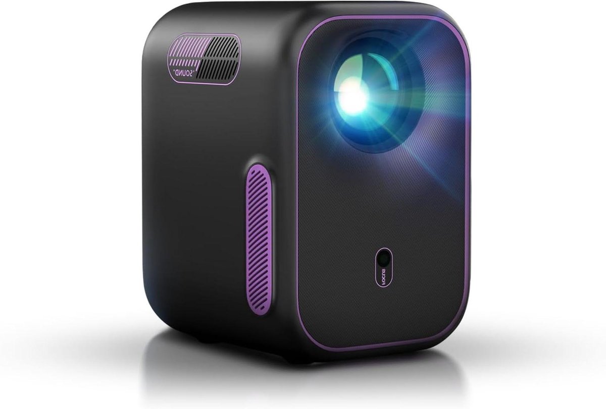 Smart Projector - Mini Beamer - Thuisbioscoop Creëren - Ingebouwde Google TV - 1080P Full HD - Donkergrijs