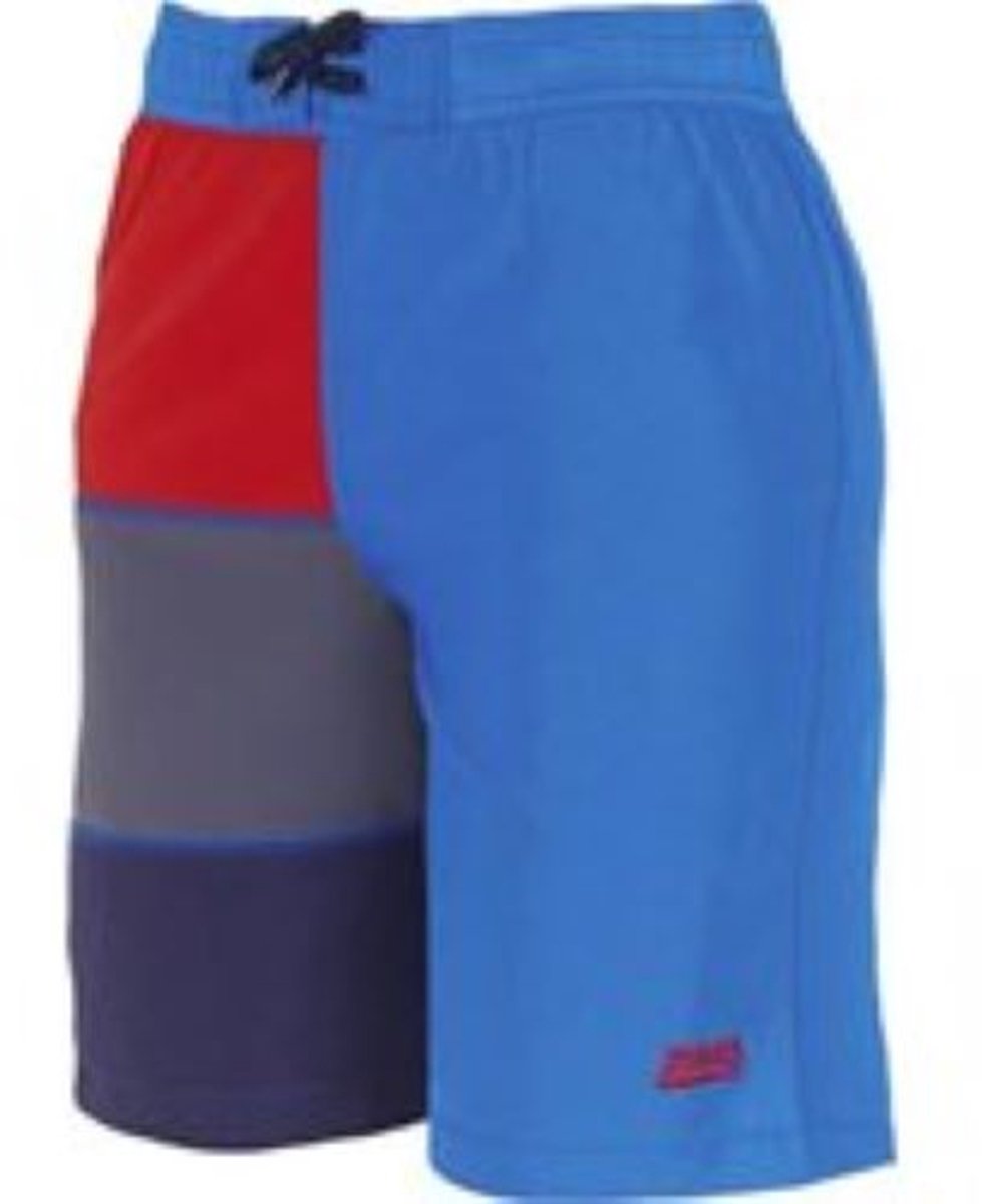 Zoggs - Mindscape Panel Zwemshort - Zwembroek - Jongens - Blauw Rood Grijs - Maat 10 jaar