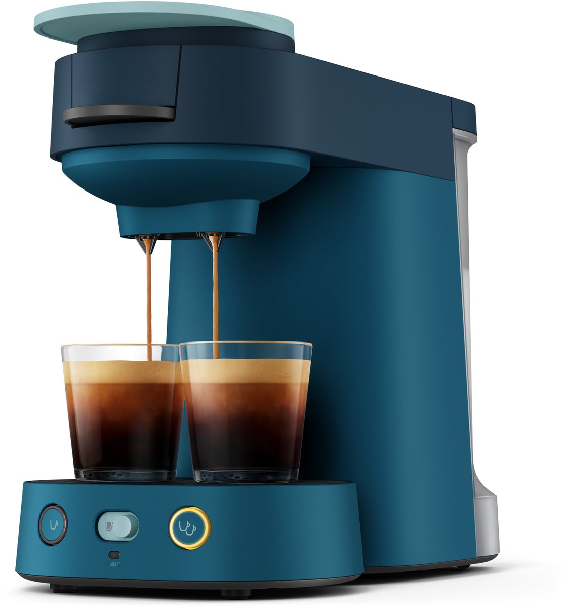 Philips Senseo Vibe Koffiepadmachine CSA225/00 - Compact - Keuze uit 1 of 2 Kopjes - Instelbare Intensiteit - Automatische Uitschakeling - Blauw