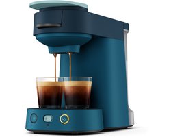Philips Senseo Vibe Koffiepadmachine CSA225/00 - Compact - Keuze uit 1 of 2 Kopjes - Instelbare Intensiteit - Automatische Uitschakeling - Blauw