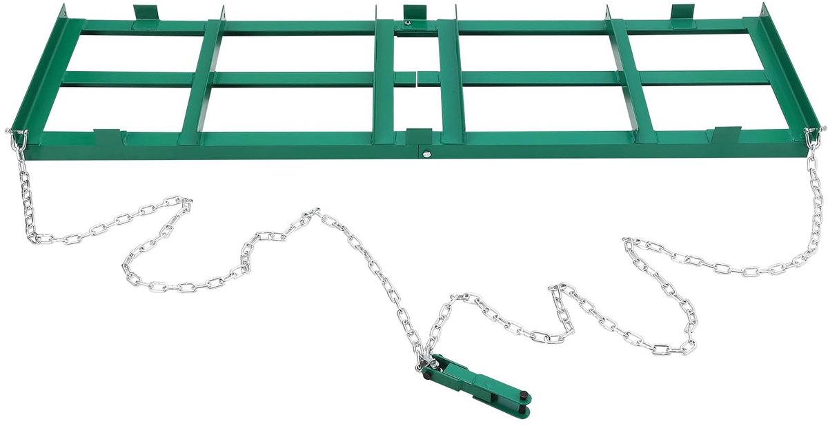 Gazonrakel - Nivelleringshark - Voor ATV, UTV en Tractor - Groen - 122x50.8cm