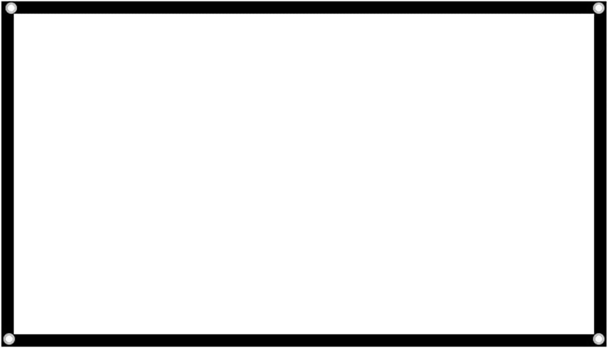 Projectiescherm - Opvouwbaar scherm - Thuisbioscoop creëren - Hoog contrast - 72 inch - Wit