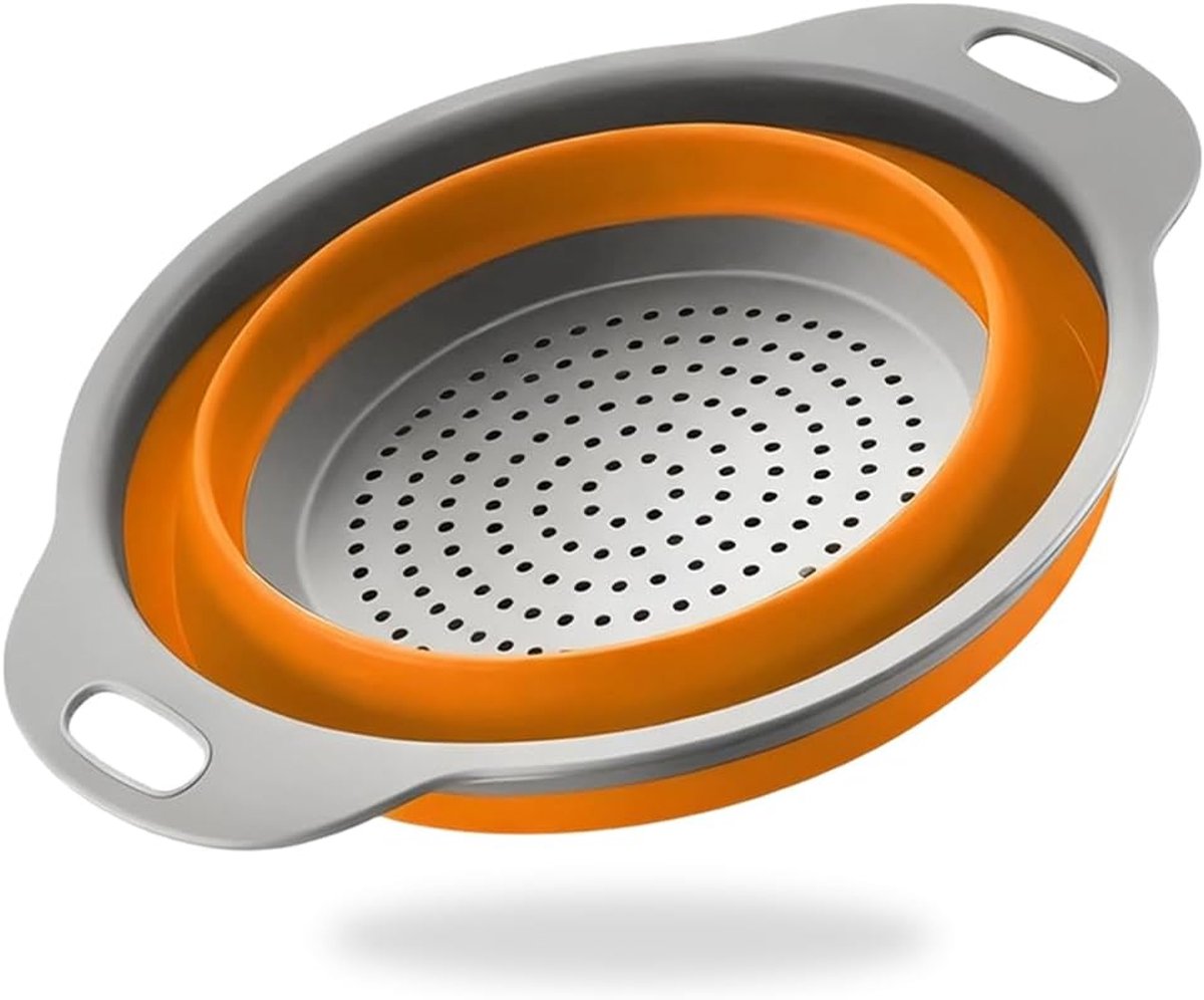 SnelShoppen - Silicone Pastascheider en Saladespinner - 20x24.5 cm Keukenzeef voor Groenten, Fruit en Pasta - Duurzaam en Veilig Materiaal - Ideaal vo