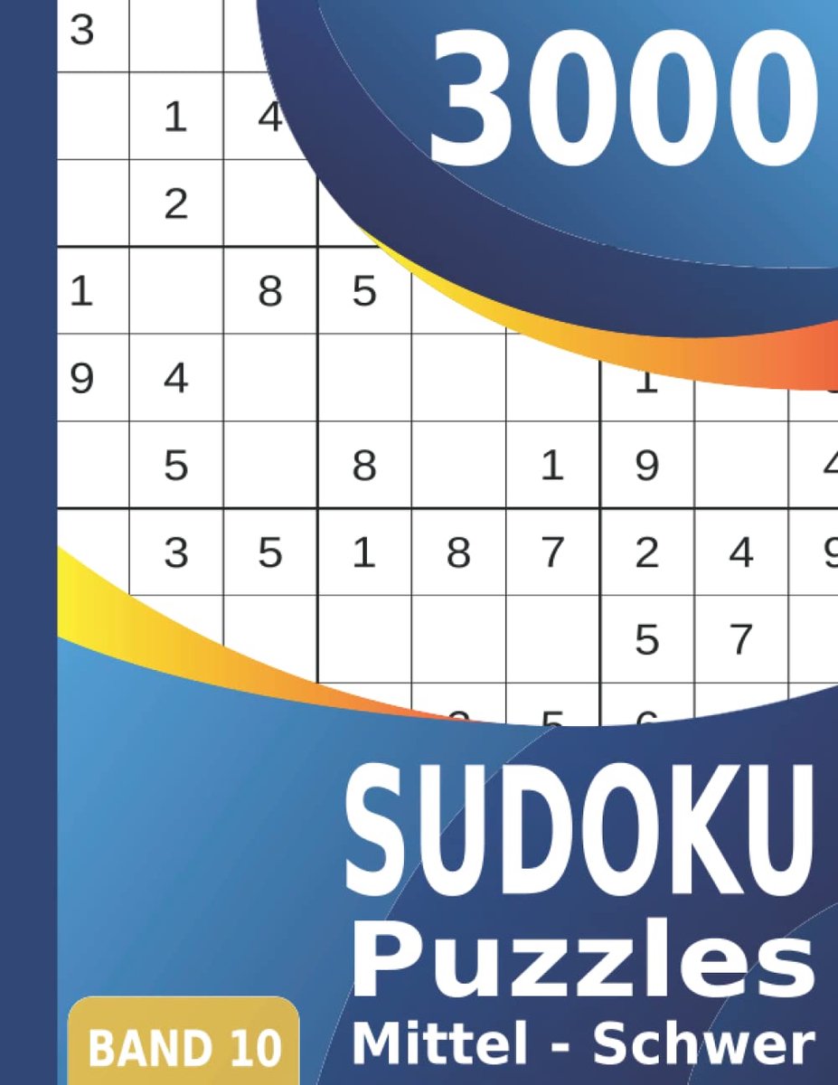 SnelShoppen - 3000 Sudoku Puzzels | Moeilijke en Gemiddelde Puzzels voor Volwassenen | Groot Sudoku Boek Band 10 | Perfect voor Ontspanning en Breintr