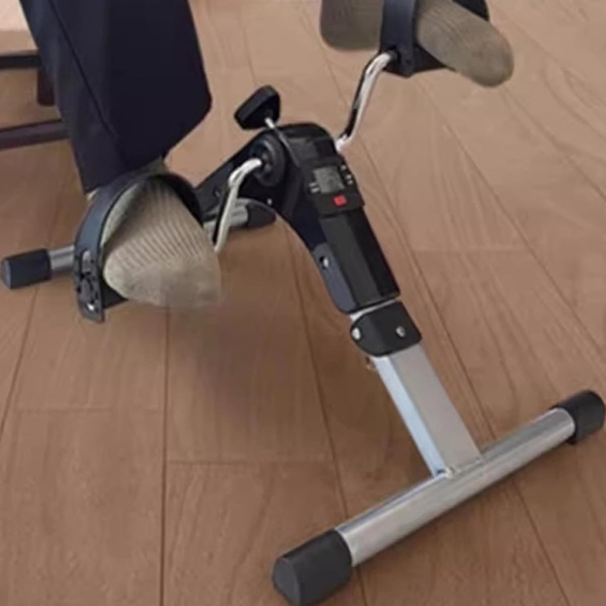 SnelShoppen - Opvouwbare Mini Exercise Bike - Draagbare Pedal Exerciser met Verstelbare Weerstand, LCD-scherm, Antislip Voetkussen voor Thuis en Kanto