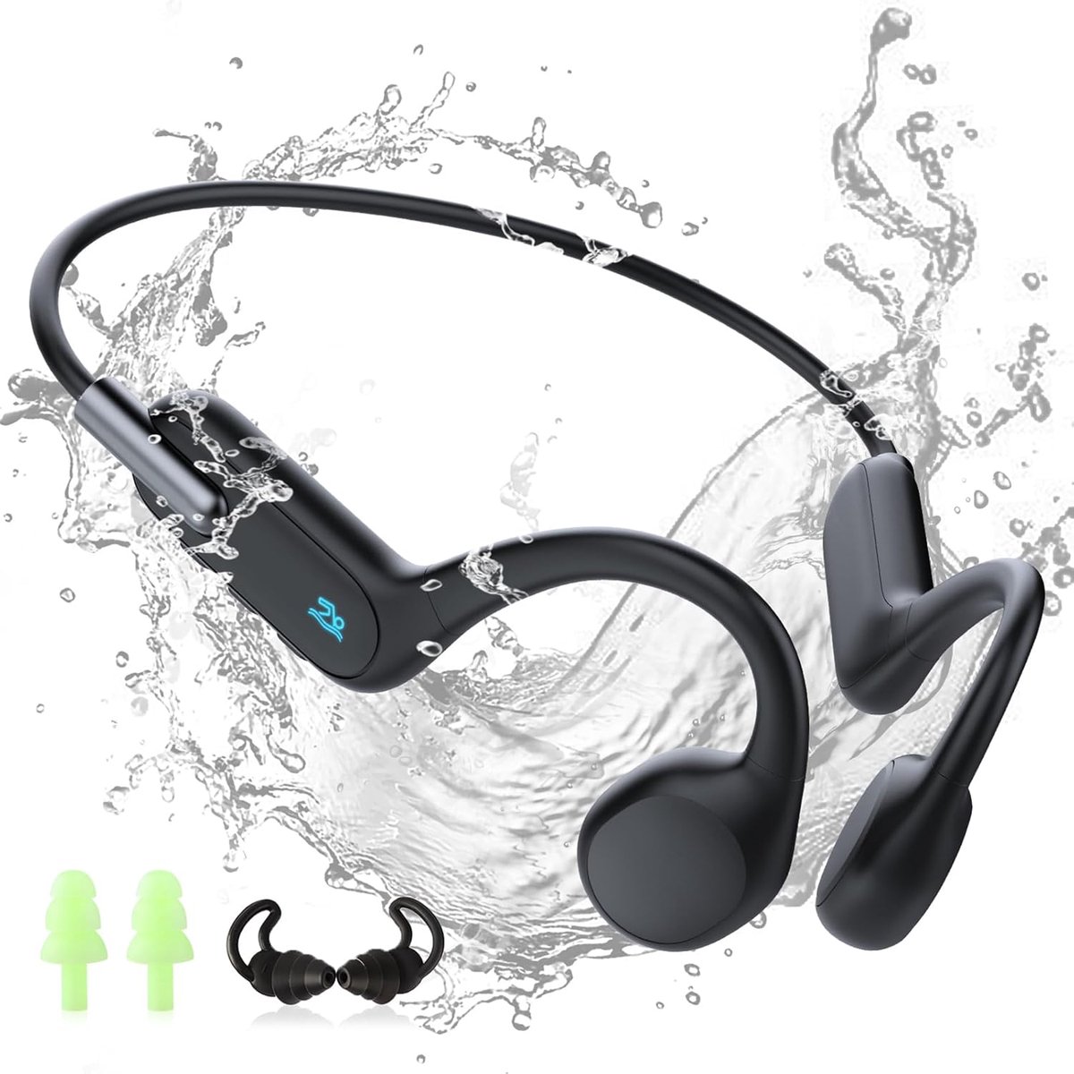 SnelShoppen - HIFI Walker T10 Air Hoofdtelefoon, Draadloze Bone Conduction, IPX8 Waterdichte Sportkoptelefoon, 32GB MP3 Speler, Open Oor, Perfect voor