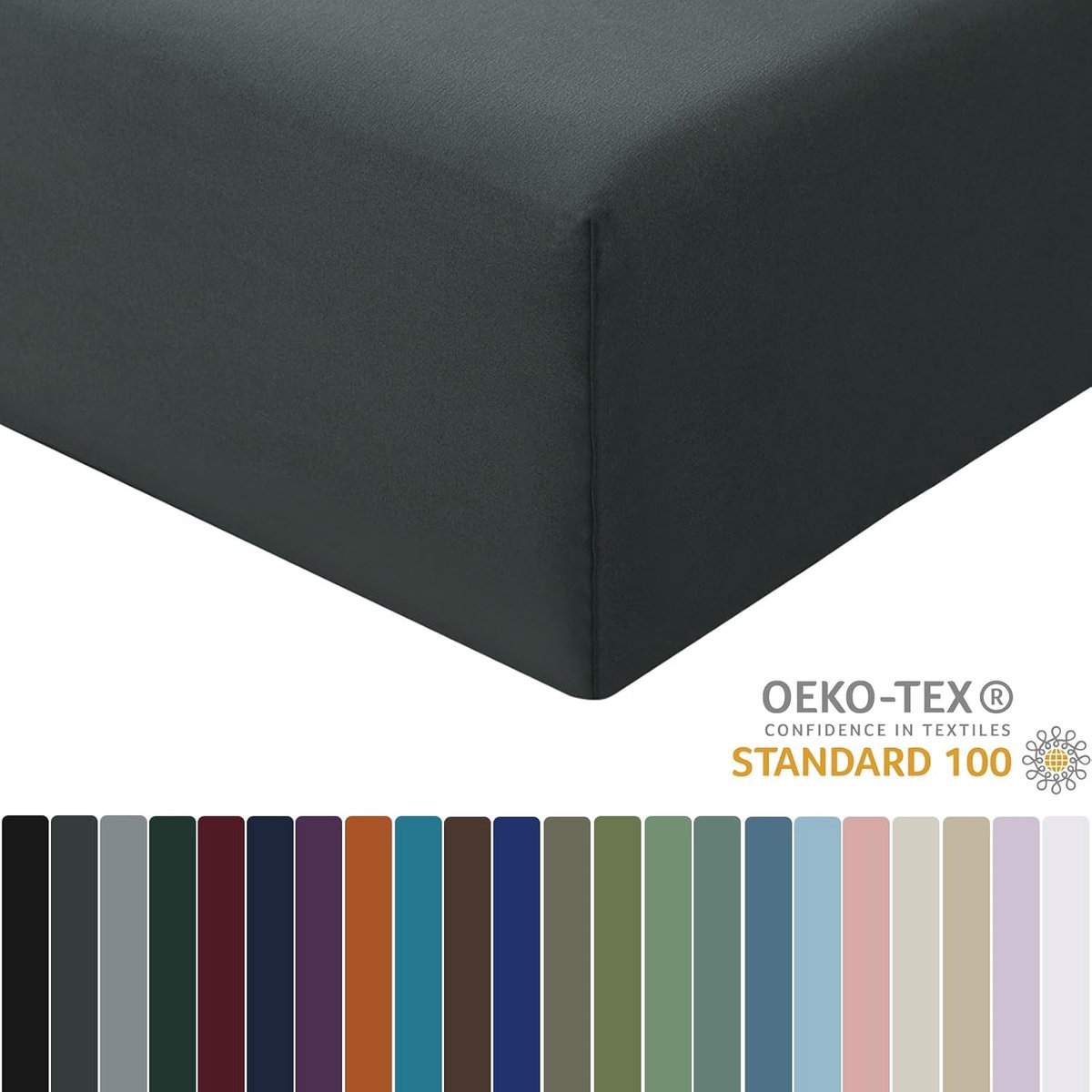 SnelShoppen - Fitted Sheet 160 x 200 cm, Donkergrijs, Verstelbaar, Microfibre, Zacht en Comfortabel, Perfect voor 160 cm Bed, Ideaal voor Alle Seizoen