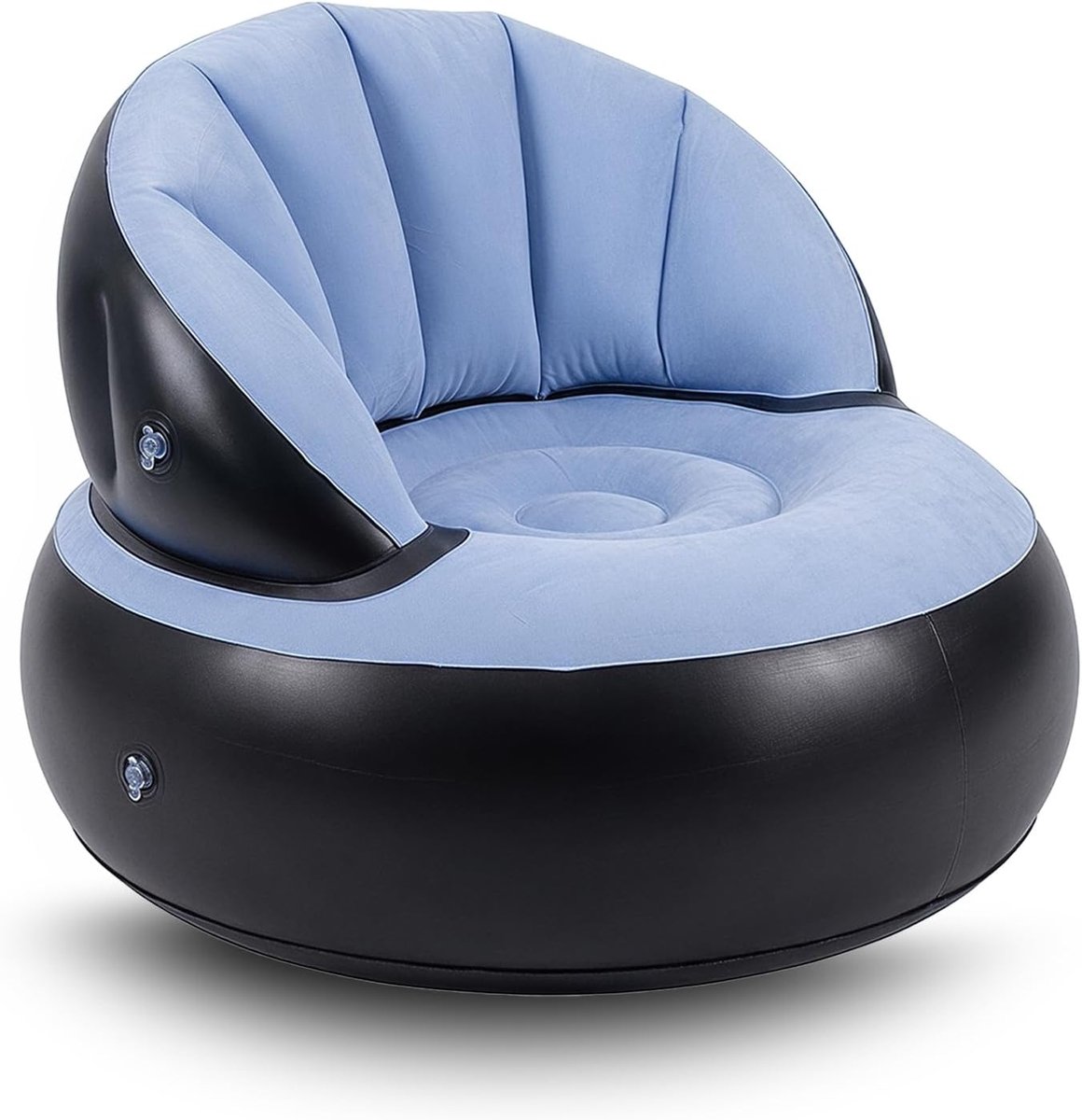 SnelShoppen - Inflatable Armchair Sofa - Opblaasbare Zithoek met Flake Oppervlak - Rond Lucht Sofa met Voetpomp - Waterproof en Lichtgewicht - Perfect