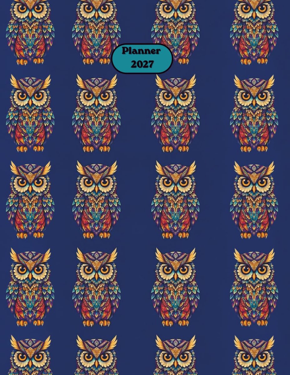 SnelShoppen - Planner 2027 Uil Thema - 8 1/2 x 11 Inch Week- en Jaarplanner - Organiseer Je Leven - Ideaal voor School, Werk en Persoonlijke Planning