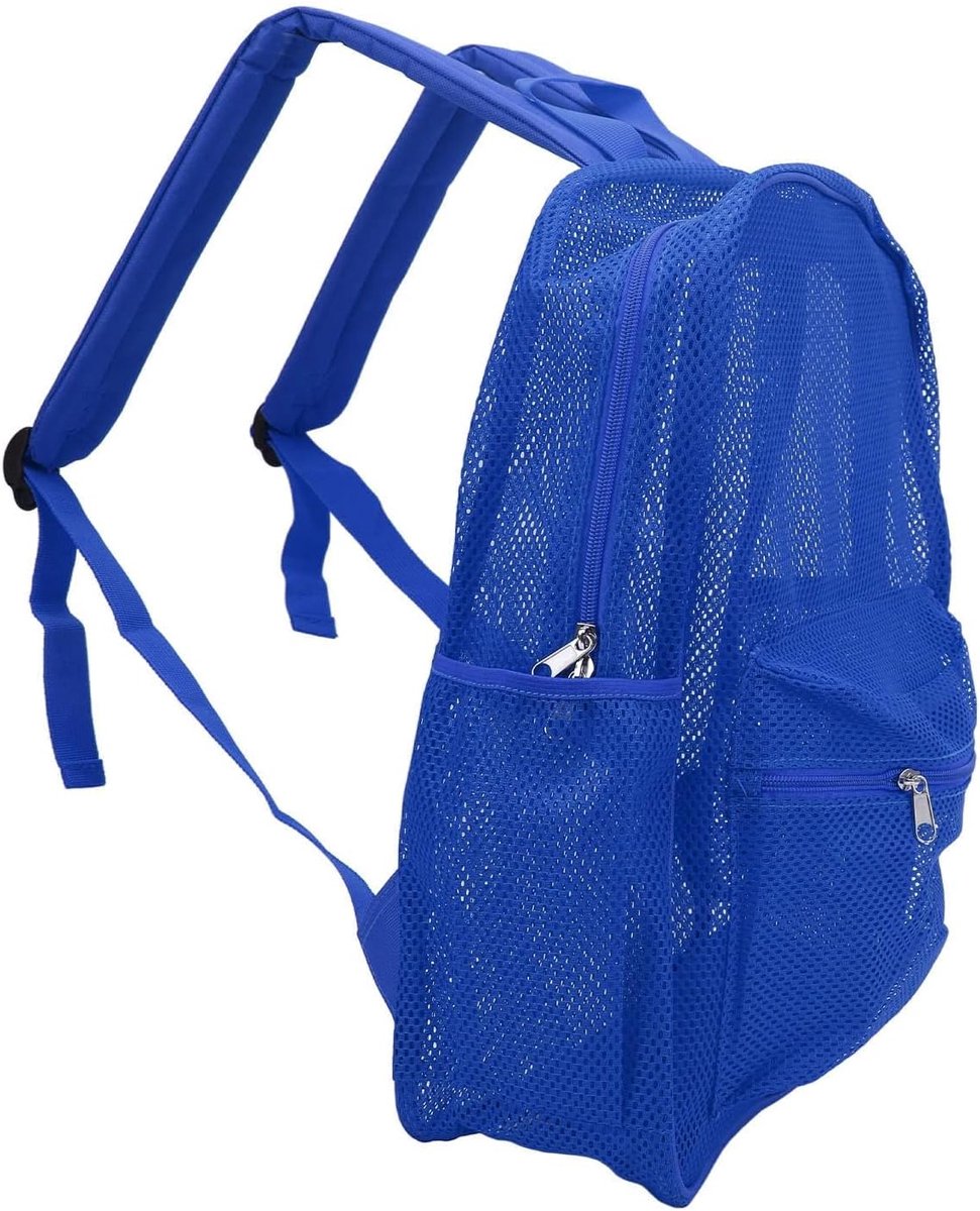 SnelShoppen - Studenten Rugzak, Scheurvast Mesh, Grote Capaciteit, Ergonomisch Ontwerp, Duurzaam Polyester, Ideaal voor Strand, Sport en Dagelijks Geb