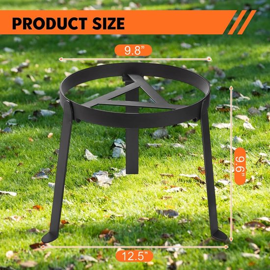 SnelShoppen - Camp Fire Grill Grate, Vouwbare Camping Grill, Hittebestendige Tripod BBQ Frame met Opbergtas voor Camping, Outdoor Feesten en Hiking van Snelshoppen — afbeelding 5
