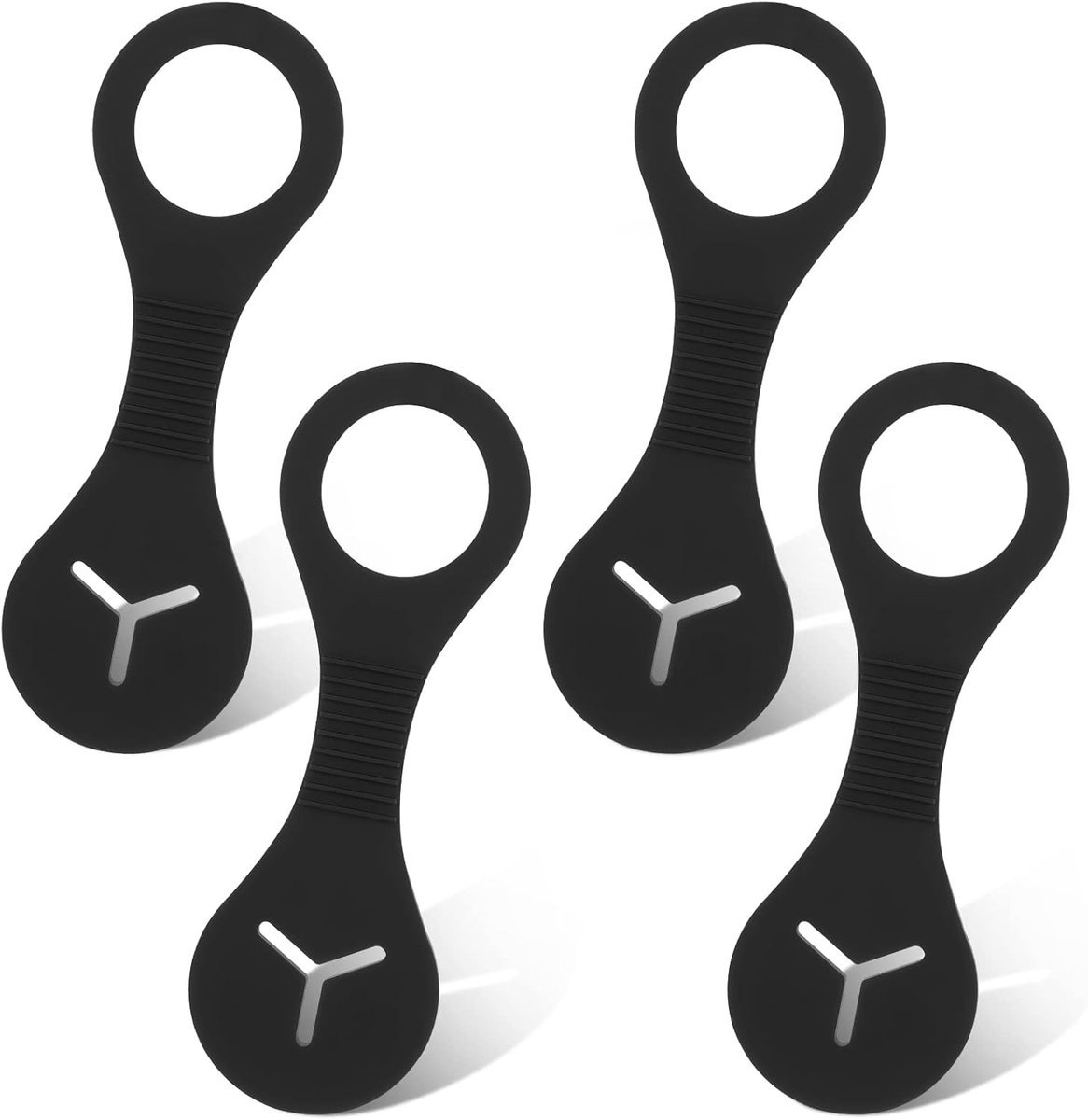 SnelShoppen - Set van 4 Silicone Hond Poepzak Houder voor Poepzakken - Handig voor Wandelen en Fietsen met Hond - Duurzaam en Lichtgewicht - Ideaal vo