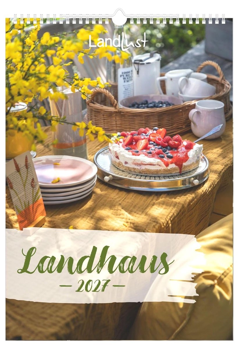 SnelShoppen - Wandkalender 2027 A4 Formaat, Met Maandelijkse Kalender en Schilderachtige Landhuis Motieven, Perfect voor Thuis, Kantoor of als Cadeau