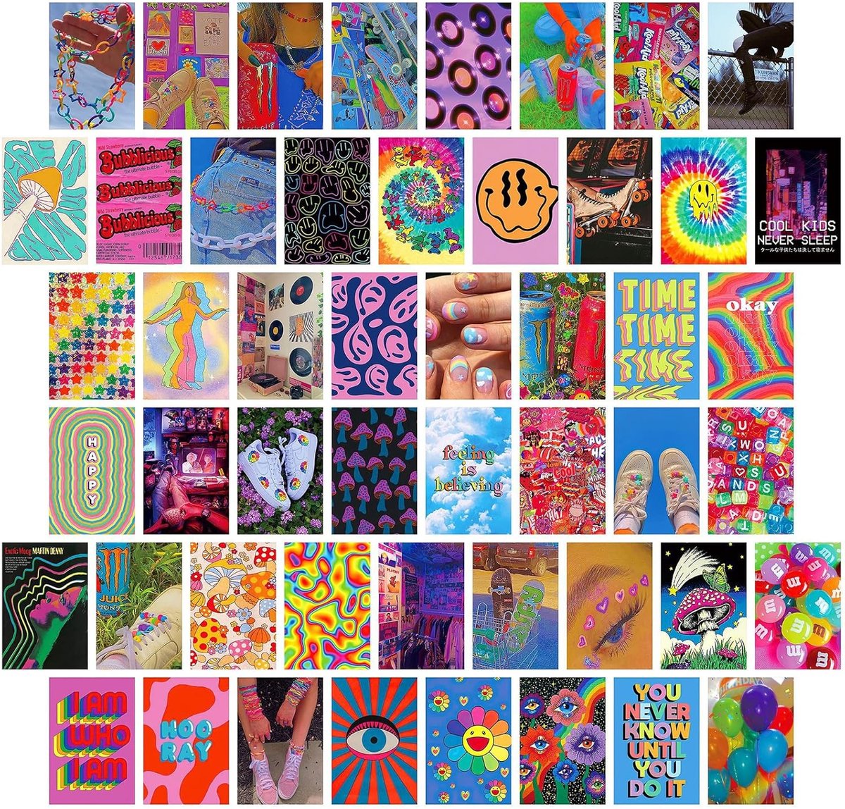 SnelShoppen - Postcard Set van 50 Vintage Postkaarten zonder Tekst - Decoratieve Kaarten voor Vriendschap, Liefde, Verjaardag, Motivatie, Geluk en Mee