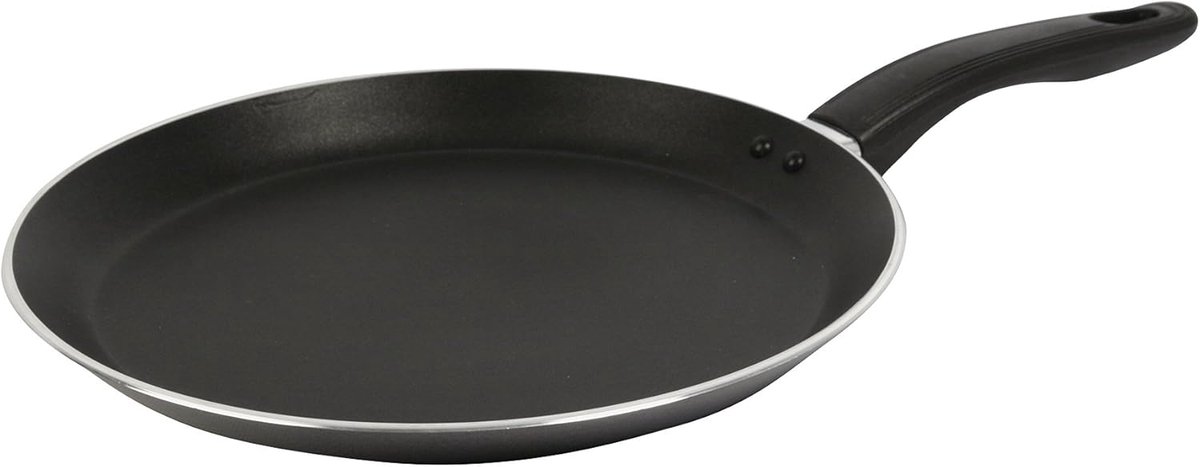 SnelShoppen - Crêpes pan 28 cm - Aluminium, Grijs - Antiaanbaklaag - Voor alle warmtebronnen, Keuken, Camping, Feest - Ideaal voor Crêpes, Pannenkoeke