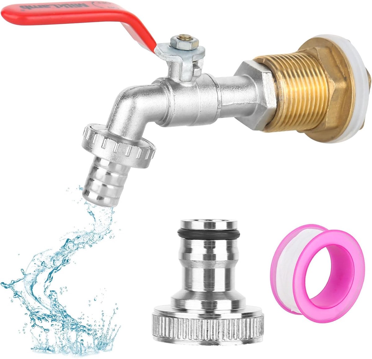 SnelShoppen - Ball Valve 3/4 Inch Frost Proof Water Tap - Tuin Kraan van Messing - Universele Tuin Faucet voor Regenwater, Wasmachine en Tuinwerkzaamh