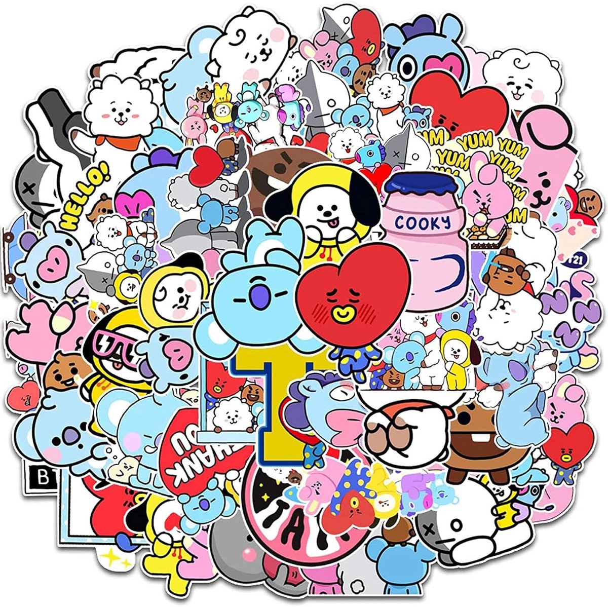 SnelShoppen - 100 Graffiti Stickers voor Koffer, Koelkast, Helm - Waterproof PVC - Herbruikbaar en Krasbestendig - Voor Auto, Motor, Fiets, Skateboard
